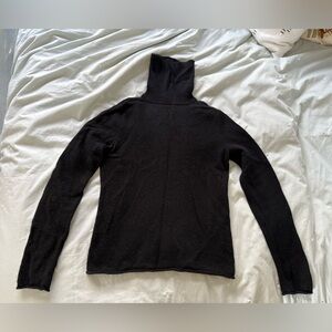 Cashmere Madewell Black Turtleneck Sweater